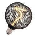 Decor LED Spiral Filament Square Lamp Bulb Black 14W Warm White Dimmable ( black Globe shapel shape )
